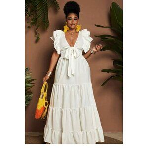 SHEIN Maweii Chest Tie A-Line Vacation Dress Size 0XL / 12